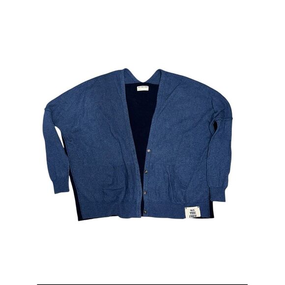 Free People We The Free Heirloom Collection Cardigan Sz Large Two Tone Blue‎ - Picture 1 of 10